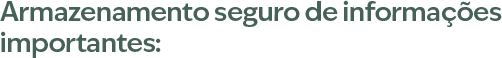 Armazenamento seguro de informações importantes: